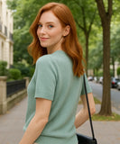 Women’s Modal Knit Short Sleeve Top Elegant | Plime