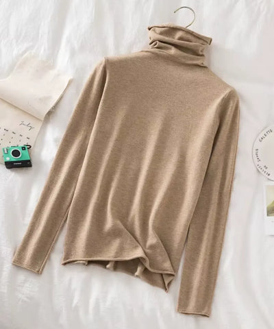 Women's High Neck Knit Top Elegant | Emma