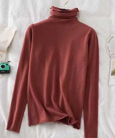 Women's High Neck Knit Top Elegant | Emma