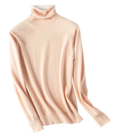 Women's High Neck Knit Top Elegant | Emma