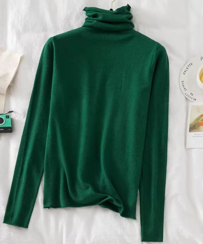 Women's High Neck Knit Top Elegant | Emma