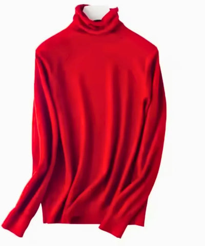 Women's High Neck Knit Top Elegant | Emma