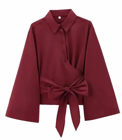 Women’s Dressy Wrap Top with Adjustable Tie | Lizie