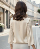 Women’s Satin Dressy Top with Elegant Wide Sleeves | Evely