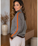 Women's High Neck Long Sleeve Knit Top | Cathie