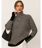 Comprar Blusa Tricot Feminina Manga Longa Gola Alta Preto ZARA
