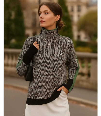 Comprar Blusa Tricot Feminina Manga Longa Gola Alta Preto ZARA
