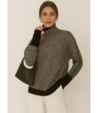 Comprar Blusa Tricot Feminina Manga Longa Gola Alta Preto ZARA
