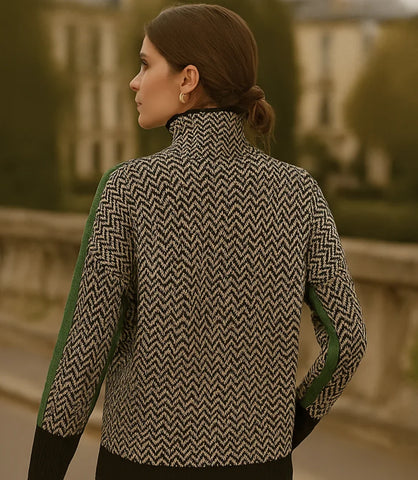 Comprar Blusa Tricot Feminina Manga Longa Gola Alta Preto ZARA
