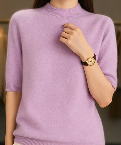 Women’s Cashmere Feel Knit Half Sleeve Top Elegant | Yare