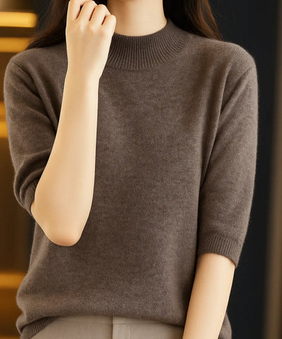 Women’s Cashmere Feel Knit Half Sleeve Top Elegant | Yare
