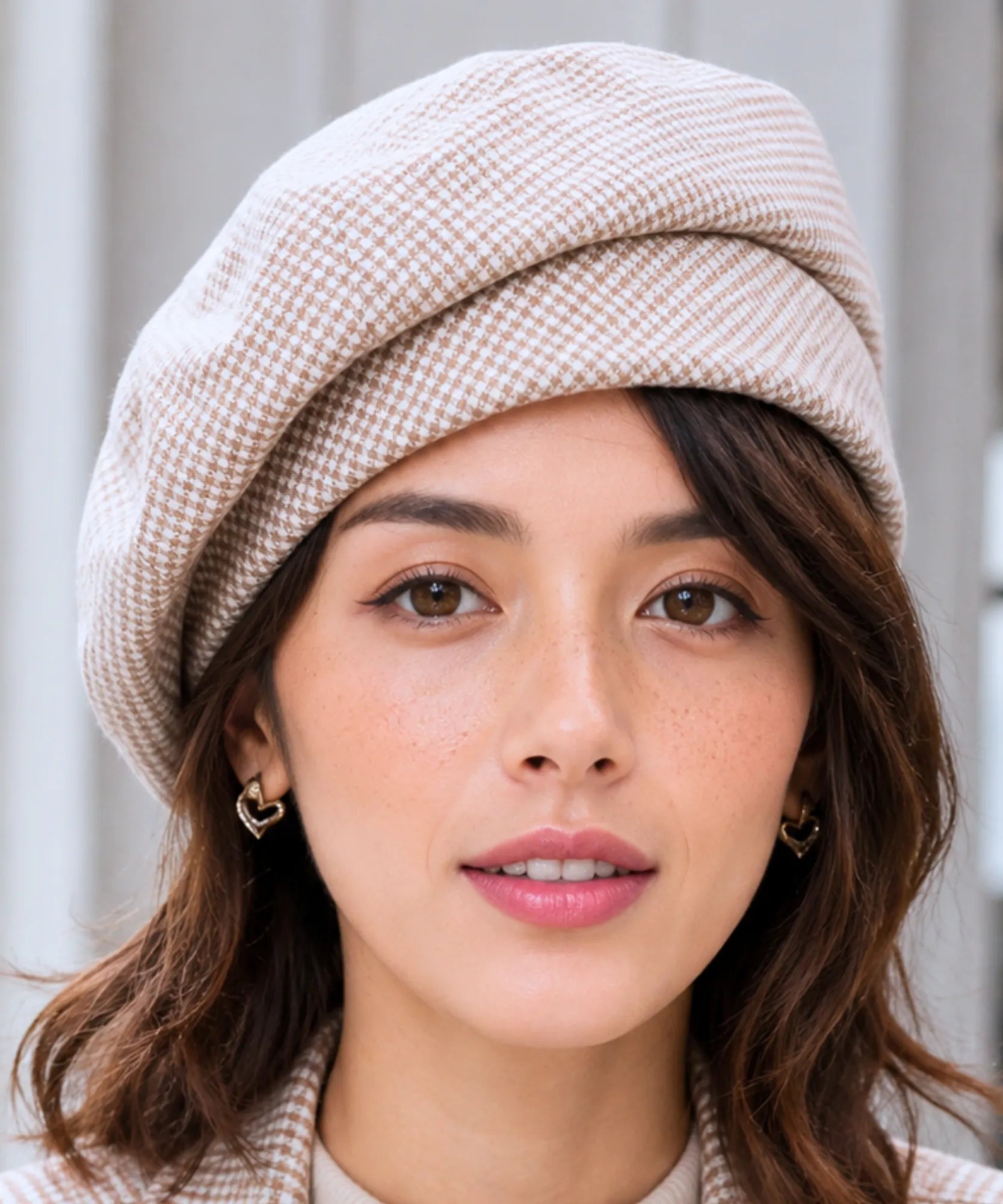 Women's Ivory Wool-Blend French Beret