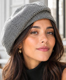 Women's Charcoal Wool-Blend French Beret