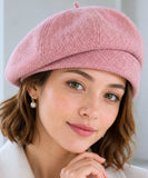 Women's Pink Wool-Blend French Beret