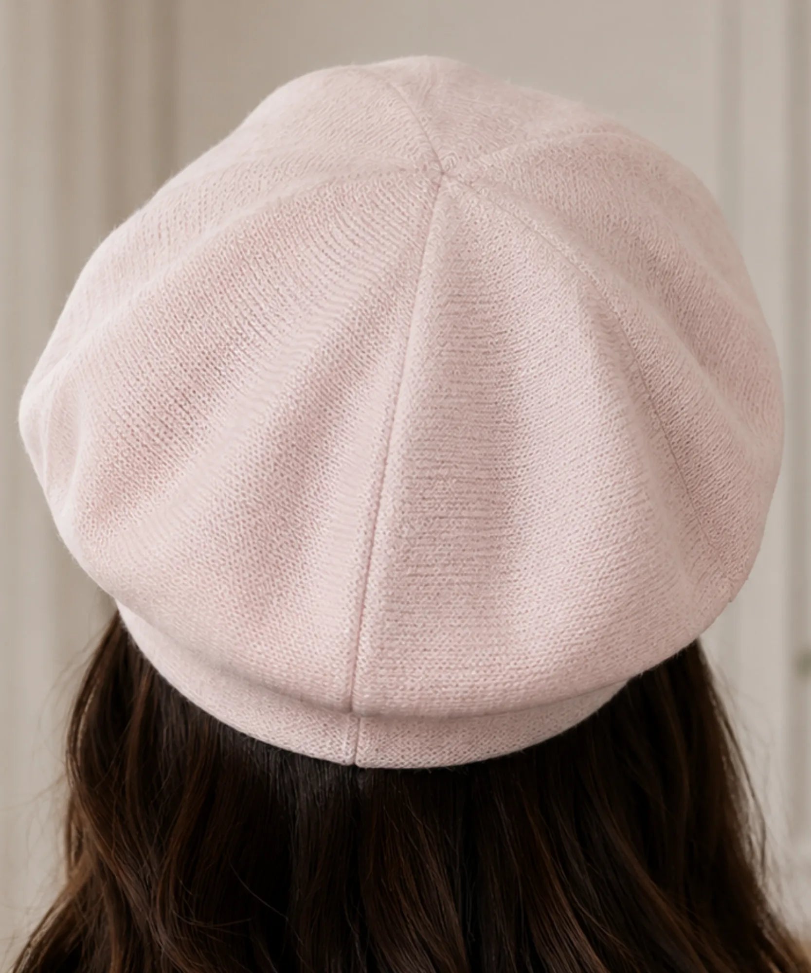 Women's Blush Cashmere-Blend Wool Beret