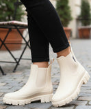 Comprar bota chelsea feminina impermeável PVC solado tratorado antiderrapante forro respirável em promoção ANELLIMN