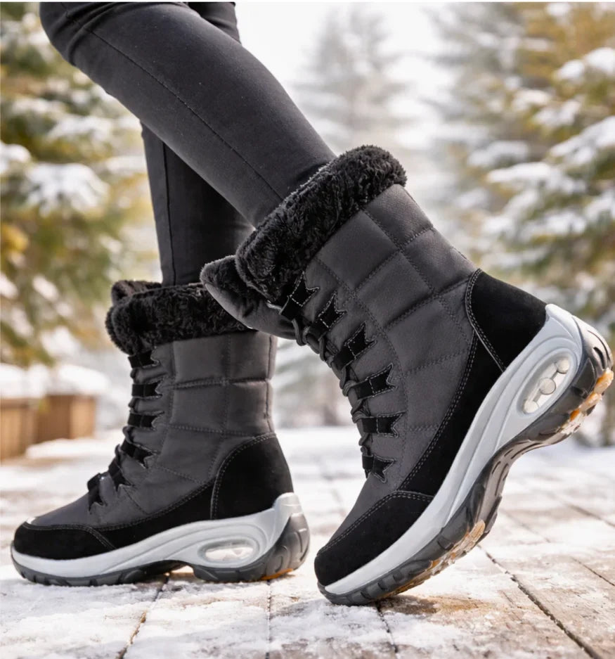 Comprar bota feminina inverno impermeável forro peluciado antiderrapante neve barato promoção frete grátis