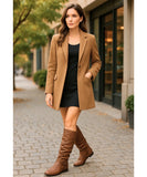 Women's Slouchy Riding Boots Leather Knee High with Buckle Detail | Loss