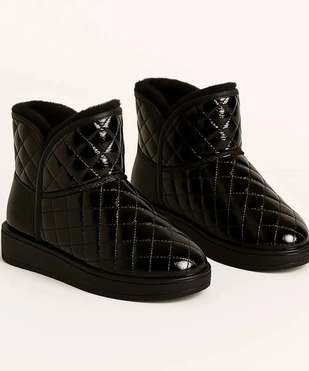 Comprar bota feminina de couro com salto bloco e zíper lateral para looks elegantes, urbanos e confortáveis no dia a dia ANELLIMN