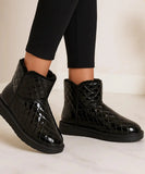 Comprar bota feminina de couro com salto bloco e zíper lateral para looks elegantes, urbanos e confortáveis no dia a dia ANELLIMN