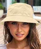 Comprar bucket chapeu unissex algodão premium proteção UV dobrável leve para praia trilhas e passeios em promoção ANELLIMN