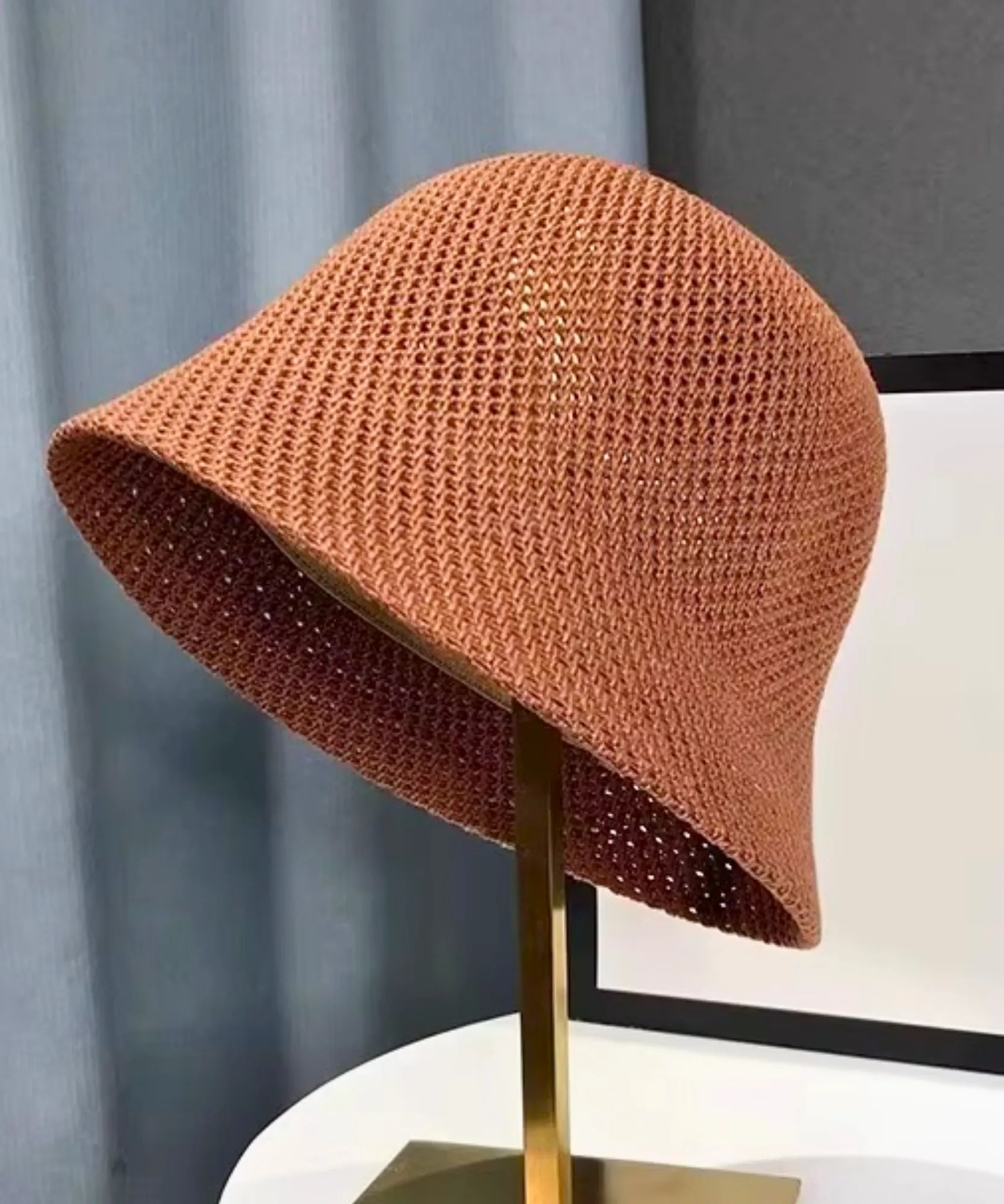Comprar bucket chapeu vazado respirável malha leve dobrável proteção solar UV para praia verão e viagens barato ANELLIMN