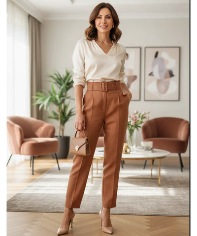 Women’s High Waisted Tailored Dress Pants | Sandy