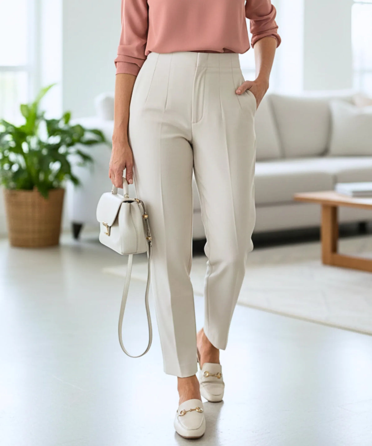 Women's High Waist Tailored Pants | Flime