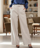 Comprar calça alfaiataria feminina wide leg cintura alta tecido premium trabalho escritório barato ou em promoção ZARA
