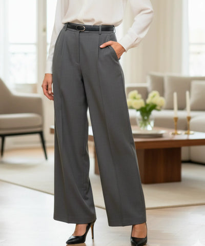 Women’s High Waisted Wide Leg Tailored Pants for Workwear | Grena