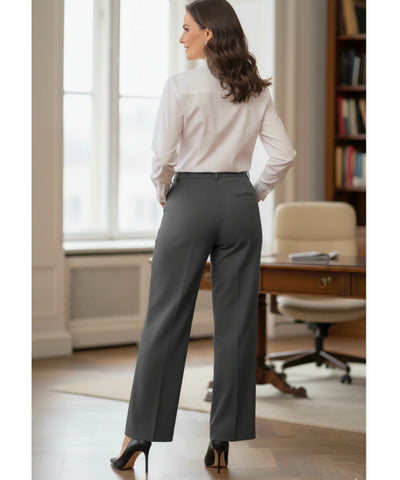 Comprar calça alfaiataria feminina wide leg cintura alta tecido premium trabalho escritório barato ou em promoção ZARA
