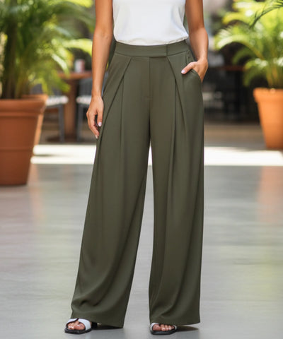 Women’s Wide Leg Tailored Pants High Waist | Trali