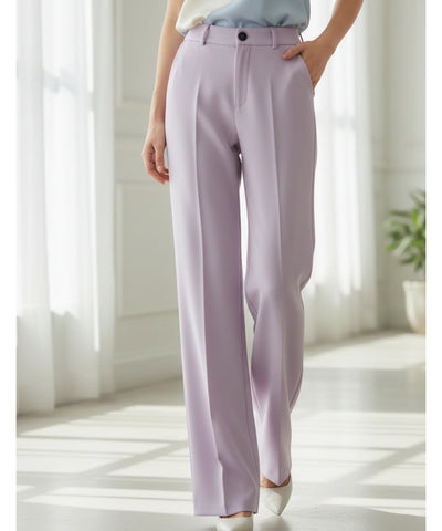 Women's High Waist Tailored Pants with Front Pleats | Helô