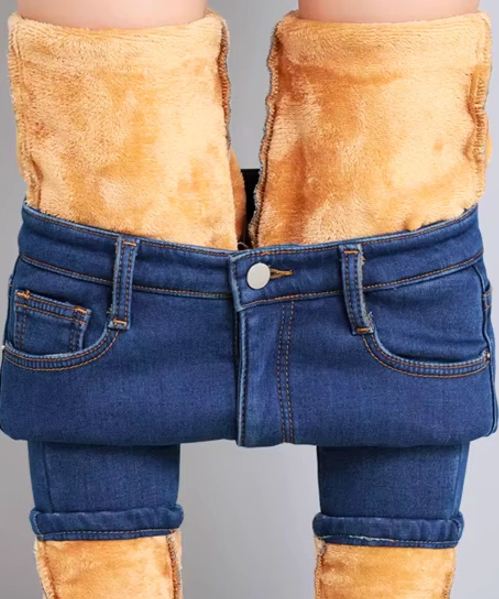 Women's Skinny Fleece-Lined Jeans, fitted skinny silhouette