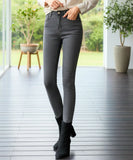 Women's Skinny Fleece-Lined Jeans in Grey