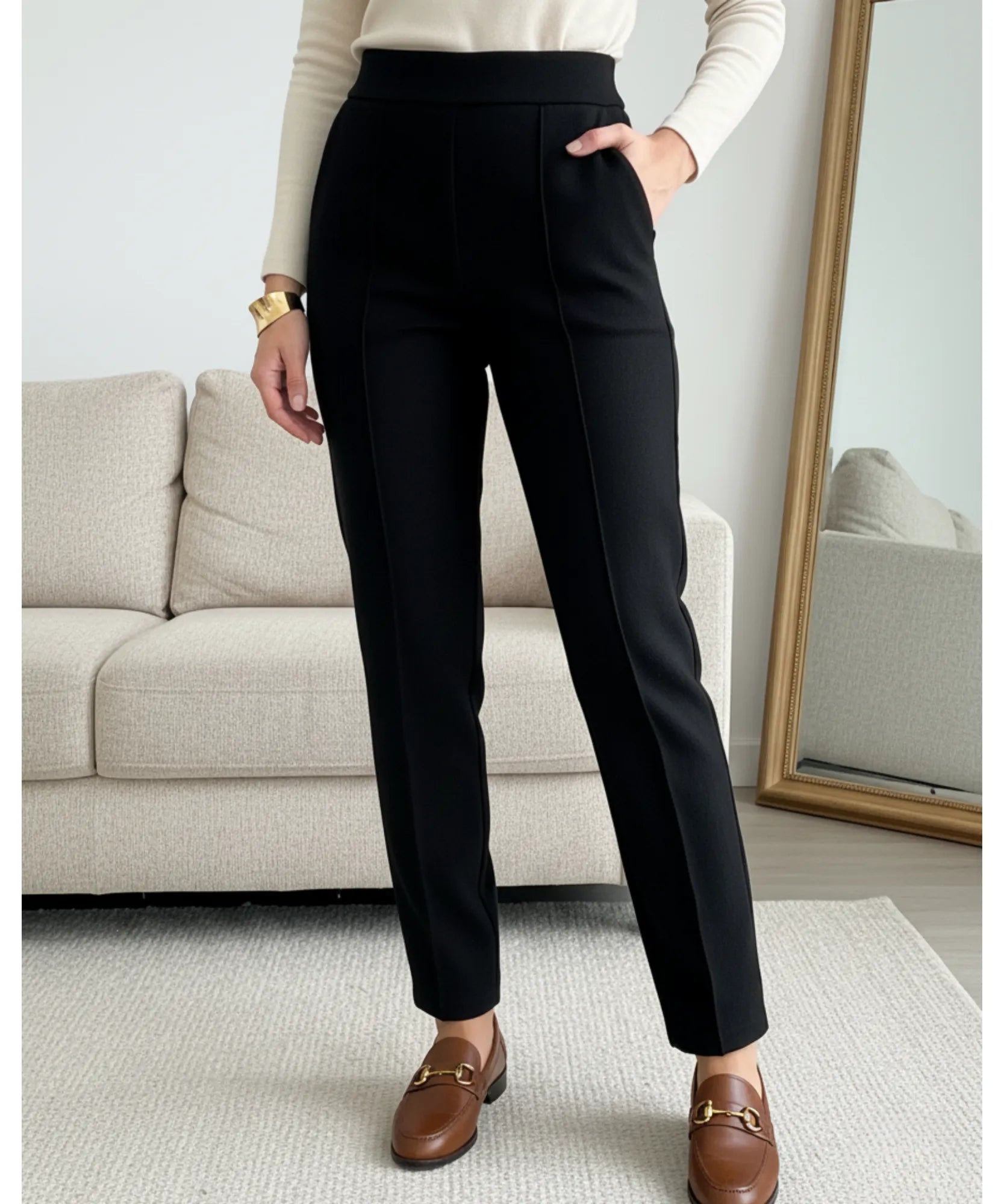 Comprar calça moletom feminina alfaiataria com bolsos cintura alta confortável e elegante barato ou em promoção ZARA