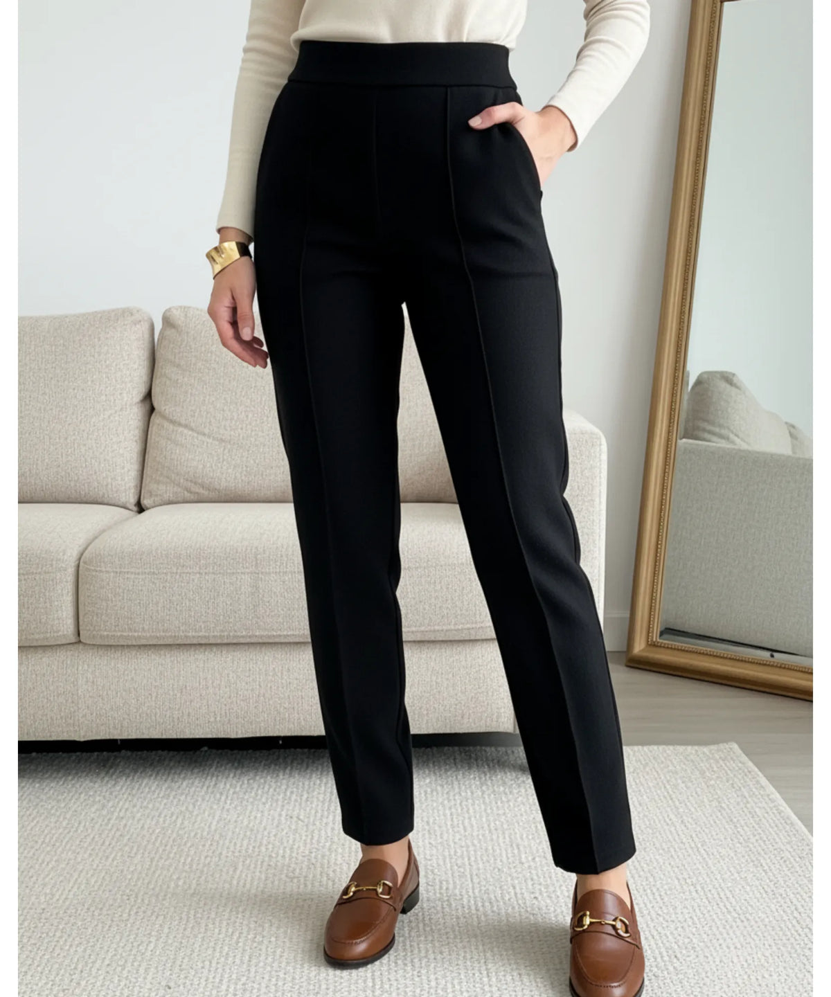 Comprar calça moletom feminina alfaiataria com bolsos cintura alta confortável e elegante barato ou em promoção ZARA