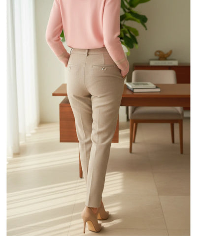Women’s High Waisted Wool Tailored Dress Pants | Ricci