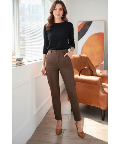 Women’s High Waisted Wool Tailored Dress Pants | Ricci