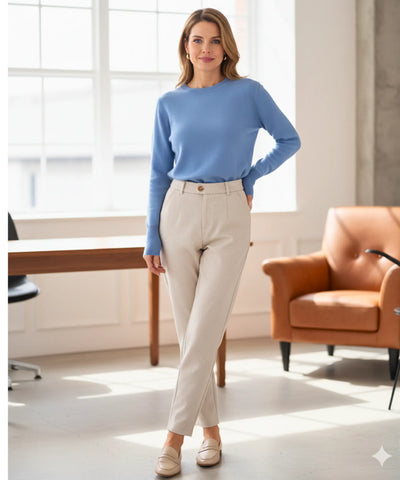 Women’s High Waisted Wool Tailored Dress Pants | Ricci