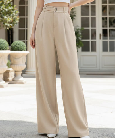 Comprar calça wide leg alfaiataria feminina cintura alta premium modelagem elegante escritório casual barato ou em promoção ZARA