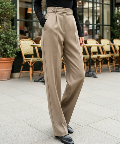 Comprar calça wide leg alfaiataria feminina cintura alta premium modelagem elegante escritório casual barato ou em promoção ZARA
