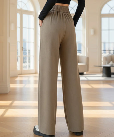 Comprar calça wide leg alfaiataria feminina cintura alta premium modelagem elegante escritório casual barato ou em promoção ZARA