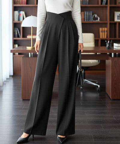 Women’s High Waisted Wide Leg Pleated Pants | Belle