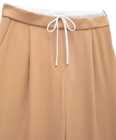 Women's Lightweight Wide Leg Tailored Pants High Waist | Cili