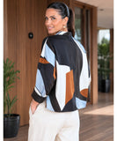 Women's Oversized Printed Button Down Shirt | Lina
