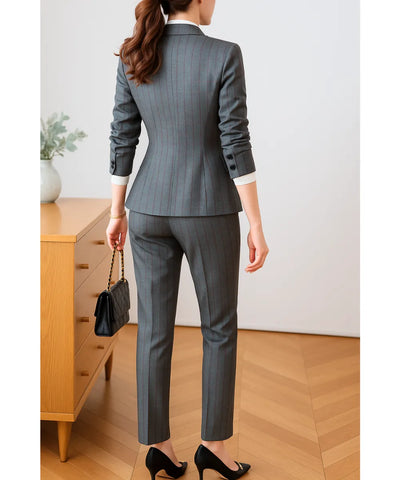 Women's Pinstripe Blazer and Pants Set | Giza