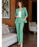 Women's Pinstripe Blazer and Pants Set | Giza