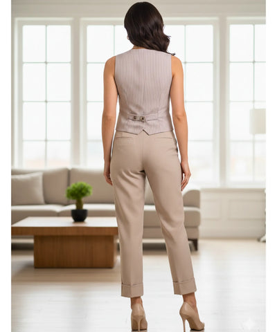 Comprar Conjunto Alfaiataria Feminino colete calça social elegante profissional escritório trabalho barato ZARA