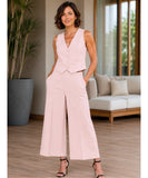 Women's Tailored Vest and Wide Leg Pants Set | Kaylee
